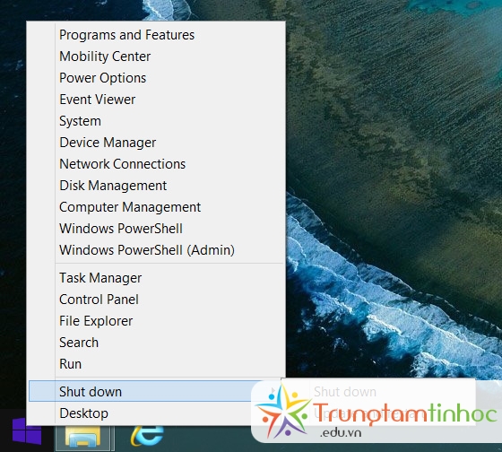 Power user Menu