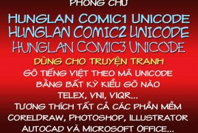 Font Chữ Unicode cho Truyện tranh – Tác giả Hùng Lân