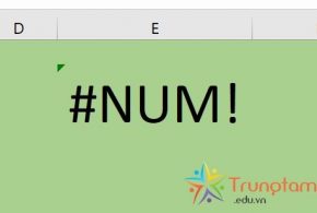 Sửa lỗi #NUM! trong Excel