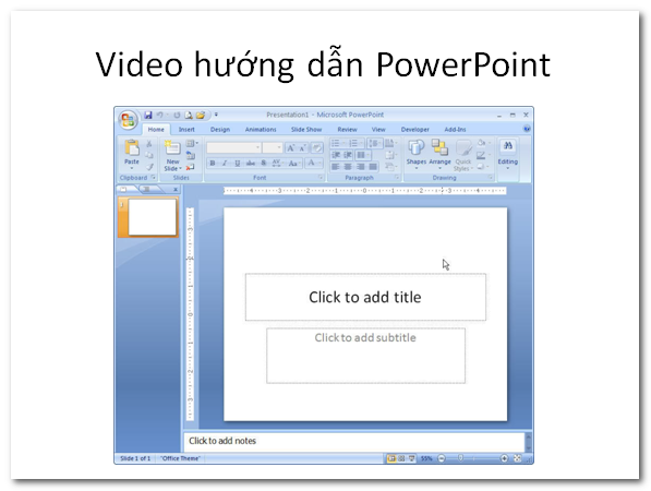 Chèn video vào powerpoint
