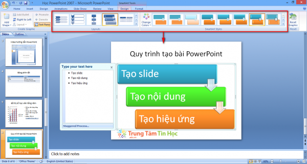 Format các hiệu ứng cho SmartArt đẹp hơn