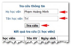 Xem điểm thi trung tâm tin học ĐH KHTN