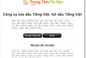 Công cụ xóa dấu Tiếng Việt online
