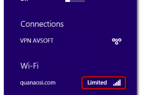 Sửa lỗi wifi Windows 8 bị limited