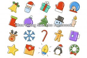 Biểu tượng Giáng sinh cho Facebook và Zalo