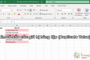 Cách tìm và xóa các giá trị trùng lặp (Duplicate Vallue) trong bảng tính Excel