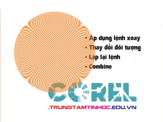 Áp dụng lệnh combine trong Corel