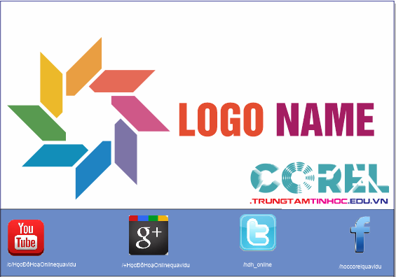 vẽ logo màu sắc trong Corel